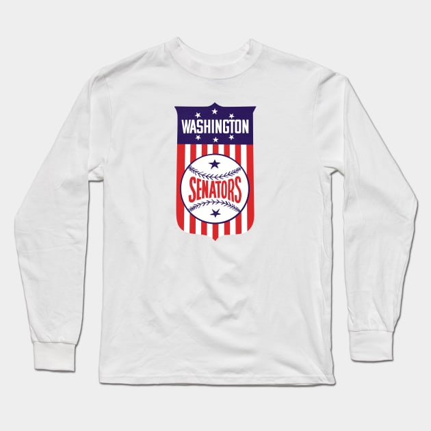 Defunct Washington Senators Baseball 1944 Long Sleeve T-Shirt by LocalZonly